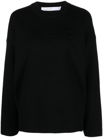 Iro intarsia knit-logo jumper - Black