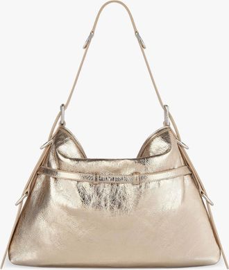Givenchy Womens Voyou Metallized Leather Shoulder Bag Gold