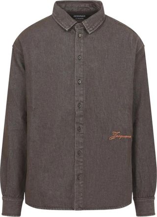 Jacquemus La Chemise De-N&icirc;mes Simon - Heren - Spijkeroverhemden - Bruin - L - Katoen - Overhemden