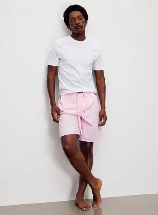 Polo Ralph Lauren Mens Pink striped poplin pyjama short
