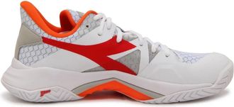 Diadora Tennisschoenen B.icon Wit/Vuurrood - Dames - Sneakers - Veelkleurig - 42 EU - Schoenen
