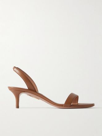 Aquazzura Sandali Slingback In Pelle So Nude 50 - Marrone