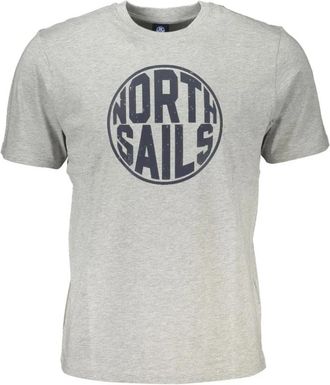North Sails Bruine Maritieme Crew Neck T-Shirt - Heren - T-shirts - Grijs - 2XL - Katoen - Tops