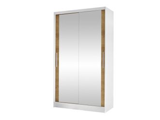 Mirjan24 Mobilier1 - Armario Closico 165, Blanco + Roble Artisan, 200x100x58cm, Puertas De Armario: Correderas, N&uacute;mero De Estantes: 0