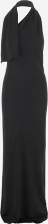 Khaite Black Roza Viscose Long Dress