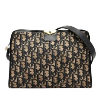 Dior Pre-owned Shoulder Bags, female, Multicolor, Size: ONE SIZE Pre-owned Vintage Canvas Shoulder Bag