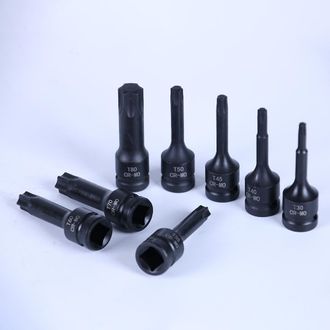 OEM Juego De Llaves De Impacto Torx De 1/2, Juego De 8 Puntas Torx, Llaves De Impacto Estrelladas T30-t80, Para Llaves De Impacto Neum&aacute;ticas Y El&eacute;ctricas