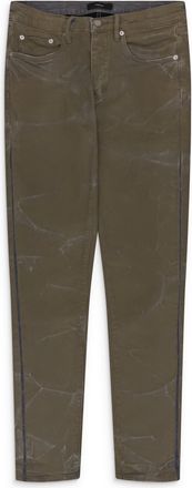 Purple Tan Fracture Coated Jeans