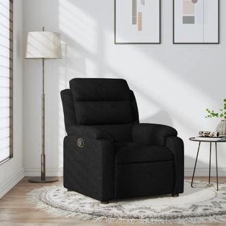 vidaXL Sill&oacute;n Reclinable De Tela Negro Vidaxl