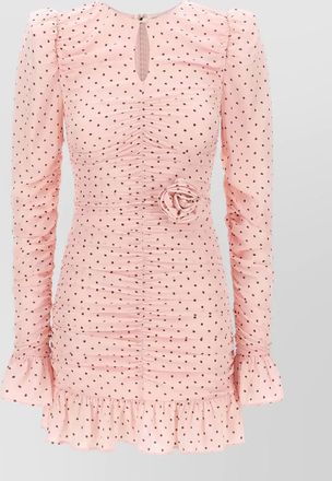Rotate floral-print ruffled mini dress