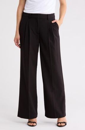 Ted Baker Tailored Wide Leg Pants in Rich Black at Nordstrom Rack, Size 0