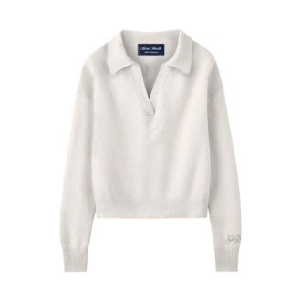 MC2 Saint Barth Eze V-neck Truien - Dames - Truien - Wit - Maat: S