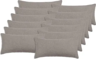 vidaXL Funda De Almohada 12 Pcs Heerlen Gris Claro 40 X 80 Cm Boucl&eacute; Vidaxl