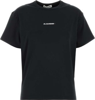 Jil Sander Black Stretch Polyester T Shirt