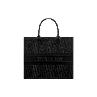 Dior Oblique Tote Tas van Leer