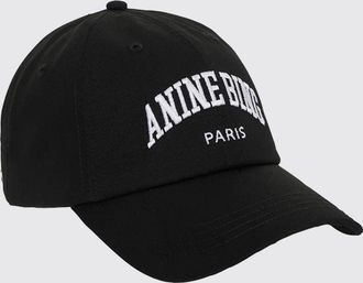 Anine Bing Cappello da baseball in cotone con logo a contrasto e visiera
