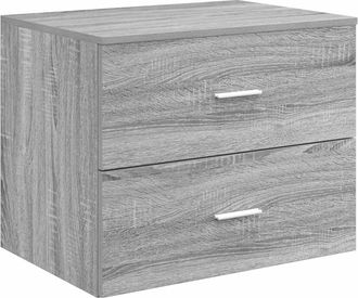 vidaXL Mueble De Ba&ntilde;o Montado En La Pared Sonoma Gris Vidaxl