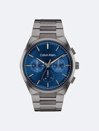 Calvin Klein Mens Multifunction H-Link Bracelet Watch - Brown - OS