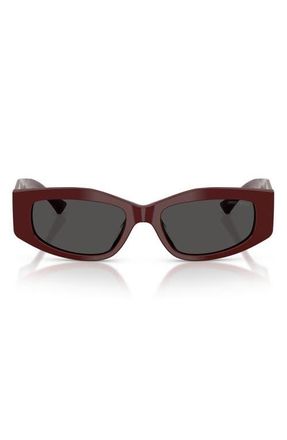 Jimmy Choo London 53mm Irregular Sunglasses in Cranberry/dark Grey at Nordstrom