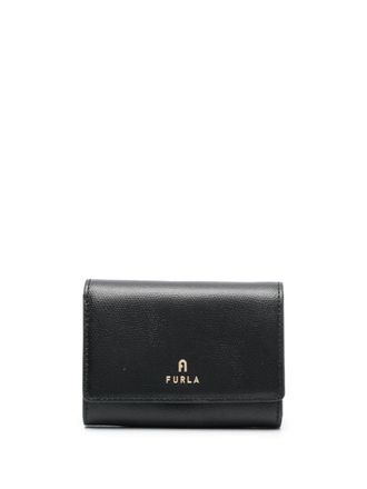 Furla medium Camelia leather wallet - women - Leather/Viscose - One Size - Black