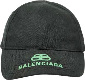Balenciaga Pre-owned Accessories, male, Black, Size: ONE SIZE Pre-owned Cotton Baseball Cap