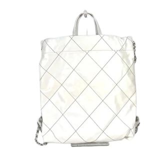 Chanel Pre-owned As3313 Rugzak - Dames - Pre-owned - Wit - Maat: ONE Size Leer