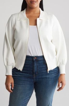 By Design Riley Zip Sweater in Winter White at Nordstrom Rack, Size 1X