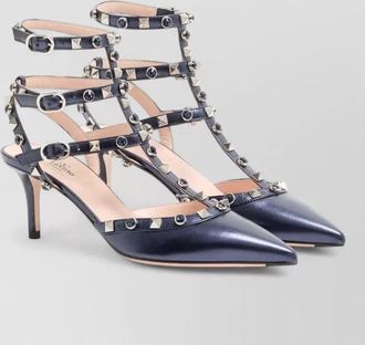 Valentino Garavani leather ankle-strap pumps