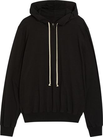 Rick Owens Printed Hooded Cotton Sweatshirt - Black - XL
