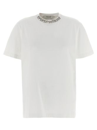Golden Goose White Crystal Crew Neck T-Shirt