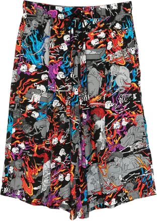 KIDILL Shorts con stampa - Nero