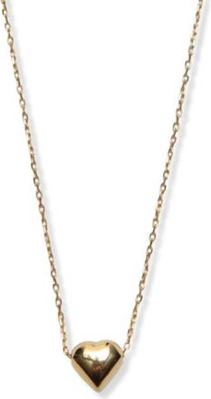 Argento Vivo Puffy Heart Necklace in Gold at Nordstrom