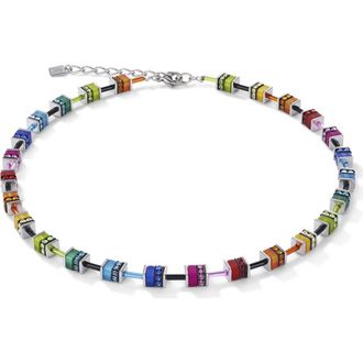 Coeur de Lion Geocube Classic Polaris & Rhinestone Necklace in Multicolor at Nordstrom