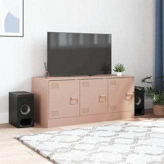 Berkfield Home TV Cabinet Pink 99x39x44 cm Steel | Size: 99 x 39 x 44 cm