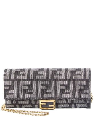 Fendi Fendi Baguette Leather Wallet On Chaim