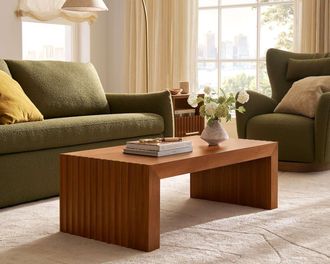 Castlery Sloane Rectangular Coffee Table, 47.2, Walnut, Brown