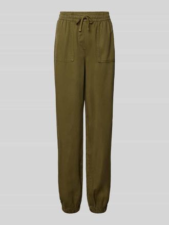 Only Stoffhose mit elastischem Bund Modell KENYA in Khaki, Gr&ouml;&szlig;e XS