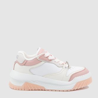 Versace White And Pink Sneakers