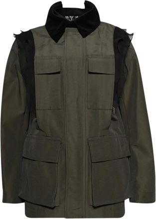 sacai Giacca con ruches - Verde