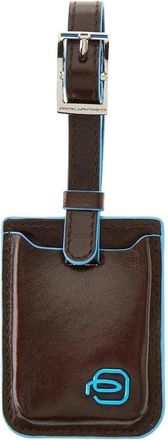 Piquadro Bruin Bagagelabel Blue Square - Dames - Sleutelhangers & Tashangers - Bruin - ONE Size - Leer - Accessoires