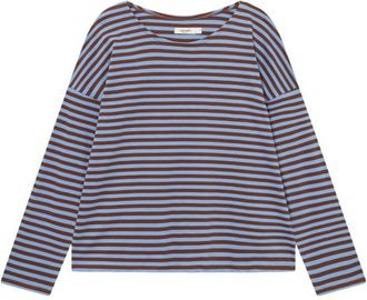Dedicated Top Humledal Stripes Longsleeve f&uuml;r Damen | grau