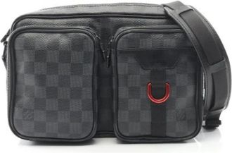 Louis Vuitton Pre-owned Cross Body Bags, male, Gray, Size: ONE SIZE Pre-owned Damier Graphite Shoulder Bag