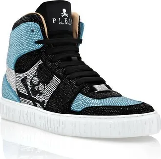 Philipp Plein High-Top Sneakers Notorious Unisex in Crystal+Lightblue at Nordstrom, Size 35