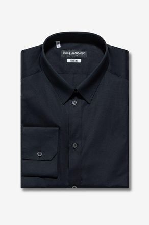 Dolce & Gabbana Langarm-Hemd aus Popeline Martini