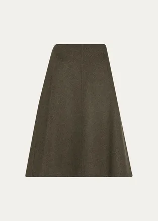 Vince Splittable Wool Knee-Length Skirt