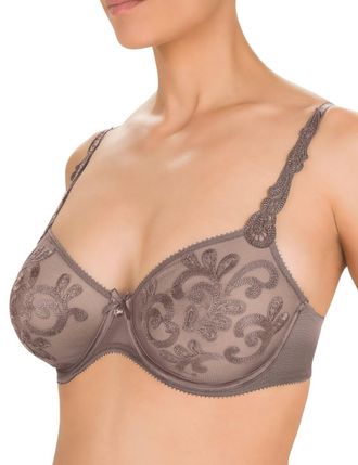 Felina Womens 0802864 Sparkle Underwired Bra - Grey Polyamide - Size 34G