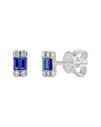 Sabrina Designs 14K 0.19 Ct. Tw. Diamond & Sapphire Tiny Studs