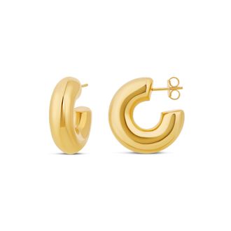 SHYMI Medium Donut Hoop Earrings - 14K Gold Filled, Lightweight, Everyday