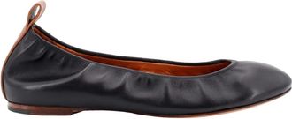 Lanvin Leren Ballerina Flat - Dames - Ballerinas - Zwart - 36 EU - Leer - Schoenen