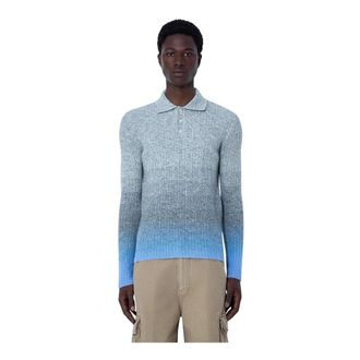 ERL Polo Shirts, male, Multicolor, Size: XL Ribbed Knit Polo Sweater